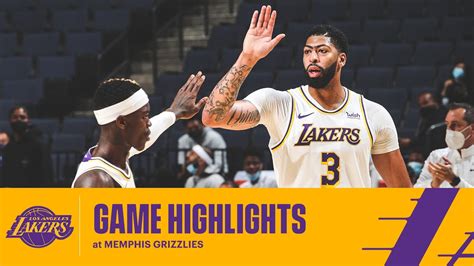 lakers vs grizzlies highlights youtube